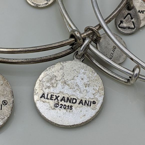 Alex and Ani Rafaleian Silver Set of 3 Bracelets - Picture 12 of 13